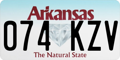 AR license plate 074KZV