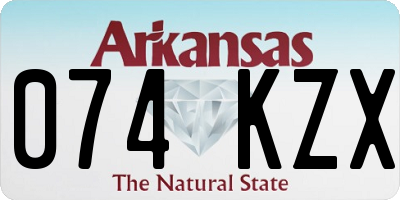 AR license plate 074KZX