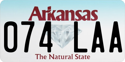 AR license plate 074LAA