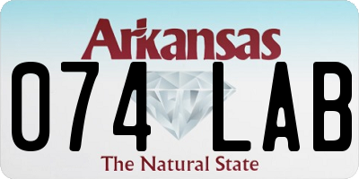 AR license plate 074LAB