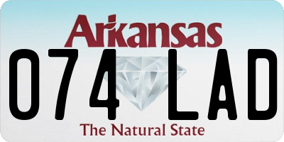 AR license plate 074LAD
