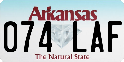 AR license plate 074LAF