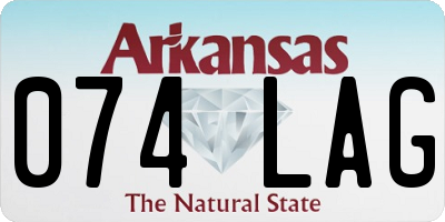 AR license plate 074LAG