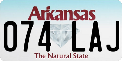 AR license plate 074LAJ
