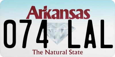 AR license plate 074LAL