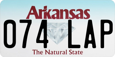 AR license plate 074LAP
