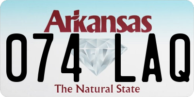 AR license plate 074LAQ