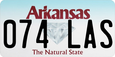 AR license plate 074LAS