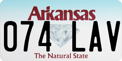 AR license plate 074LAV