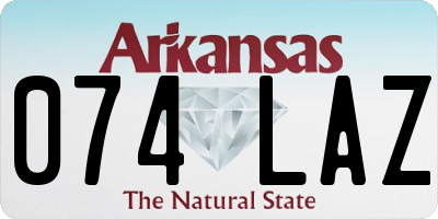 AR license plate 074LAZ