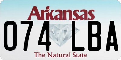 AR license plate 074LBA