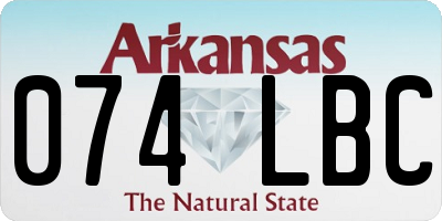AR license plate 074LBC