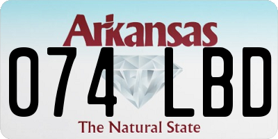AR license plate 074LBD