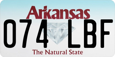 AR license plate 074LBF