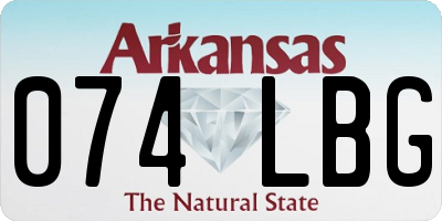 AR license plate 074LBG