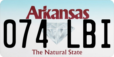 AR license plate 074LBI