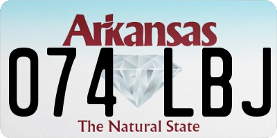AR license plate 074LBJ