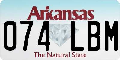 AR license plate 074LBM