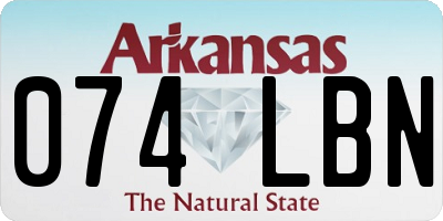 AR license plate 074LBN