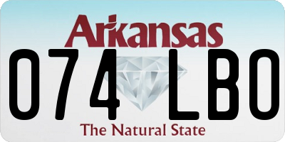 AR license plate 074LBO