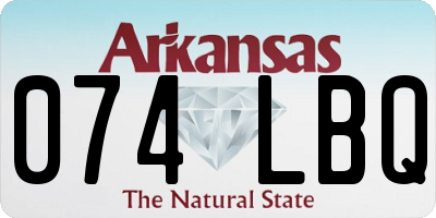 AR license plate 074LBQ