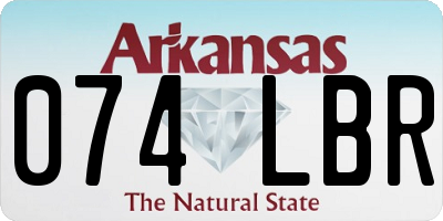 AR license plate 074LBR