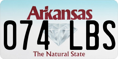 AR license plate 074LBS