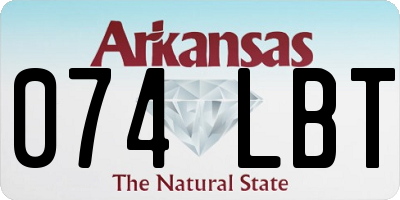 AR license plate 074LBT