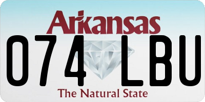 AR license plate 074LBU