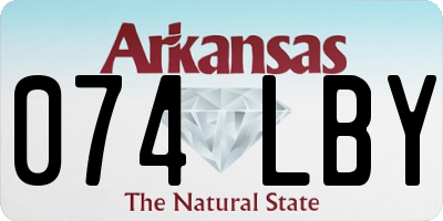 AR license plate 074LBY