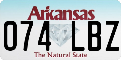 AR license plate 074LBZ