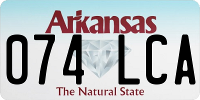 AR license plate 074LCA