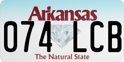 AR license plate 074LCB
