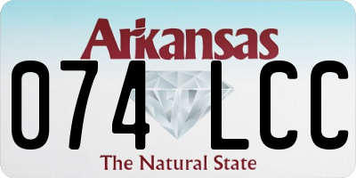 AR license plate 074LCC