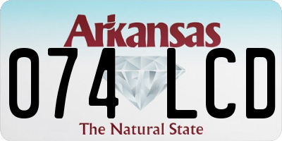 AR license plate 074LCD