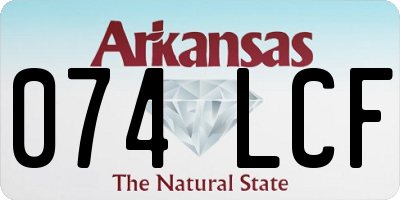 AR license plate 074LCF