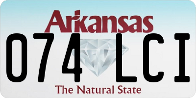 AR license plate 074LCI