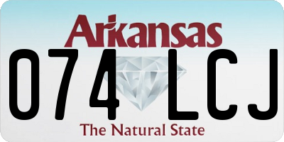 AR license plate 074LCJ