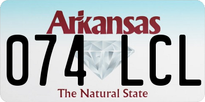 AR license plate 074LCL