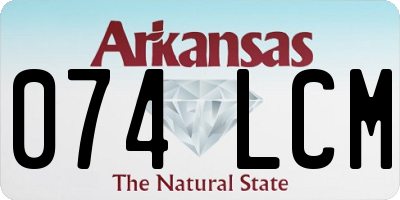 AR license plate 074LCM