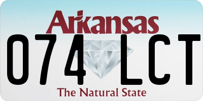 AR license plate 074LCT