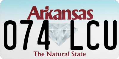 AR license plate 074LCU