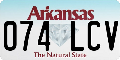 AR license plate 074LCV