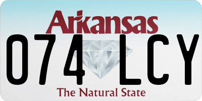 AR license plate 074LCY