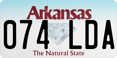 AR license plate 074LDA