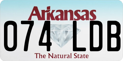 AR license plate 074LDB