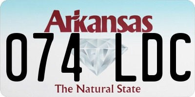 AR license plate 074LDC