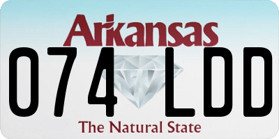 AR license plate 074LDD