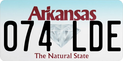 AR license plate 074LDE