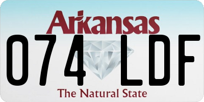 AR license plate 074LDF